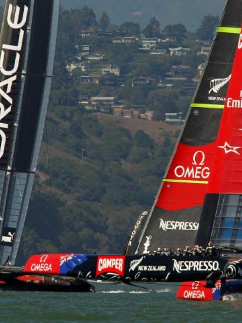 Light winds mean there may be only one race between Team NZ and Oracle in San Francisco today....