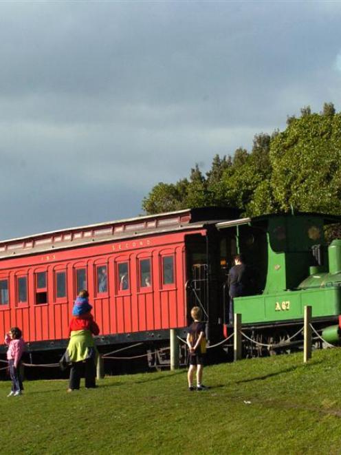Locomotive Millie on the railway line at Kettle Park. Photo by Gerard O'Brien.