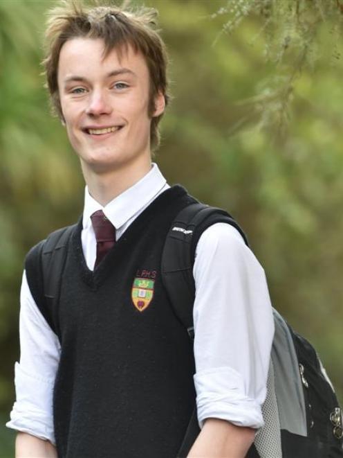 Logan Park High School pupil  Grant McNaughton. Photos by Peter McIntosh.