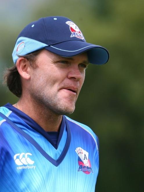 Lou Vincent of the Auckland Aces plays in a Twenty20 match against Otago in Queenstown. Photo by...