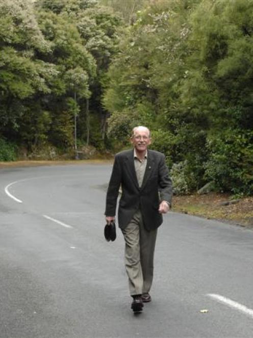 Lovelock Environment Society secretary Dr Antony Wood on Lovelock Ave, a road he wants retained...