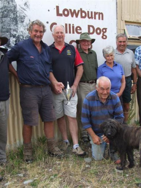 Lowburn Collie Dog Club stalwarts Geof  Brown, Peter Morton, Bob Perriam, Duncan Henderson,...