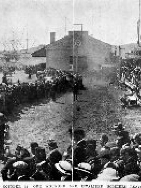 Lower Rattray Street on Sunday, October 31, as wounded and invalided soldiers left the wharf in...