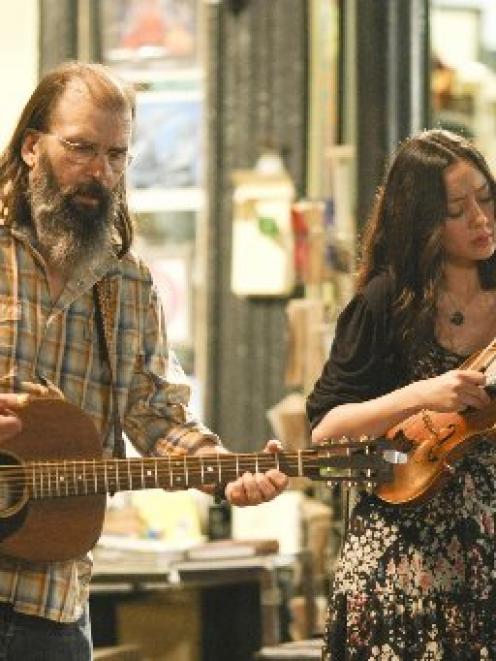 Lucia Micarelli and Steve Earle in  Treme. Photo by Paul Schiradli Photography.