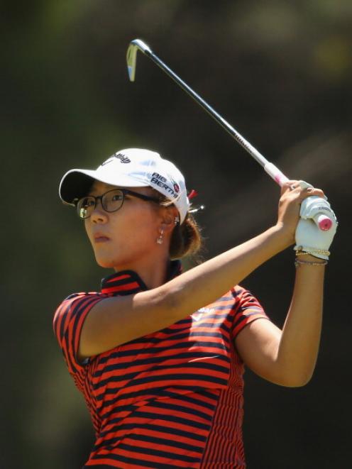 Lydia Ko plays a shot during today's fourth round of the Australian Open at The Victoria Golf...