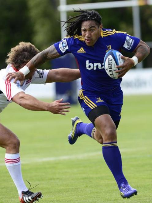 Ma'a Nonu during the Highlanders against the Crusaders preseason rugby match at Oamaru. Photo by...