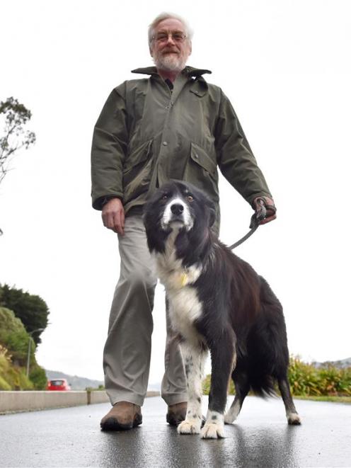 Macandrew Bay resident David Tordoff, pictured here with his border collie Bob, does not approve...
