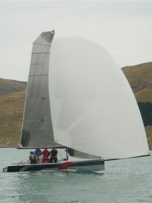 Magic Trick, a high-tech, carbon-fibre sports boat which weighs 250kg and can reach speeds of 18...