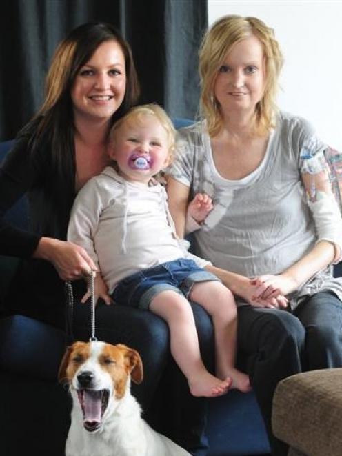 Mahoney Wicks (right), her daughter Grace Ryan and granddaughter James Ryan (19 months), pictured...