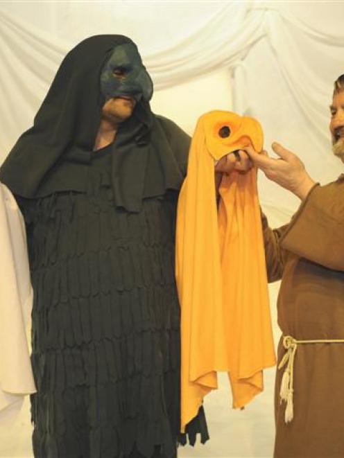 Malcolm Lay (left) and Harry Love rehearse the play, All's Well That Ends, at the Globe Theatre....