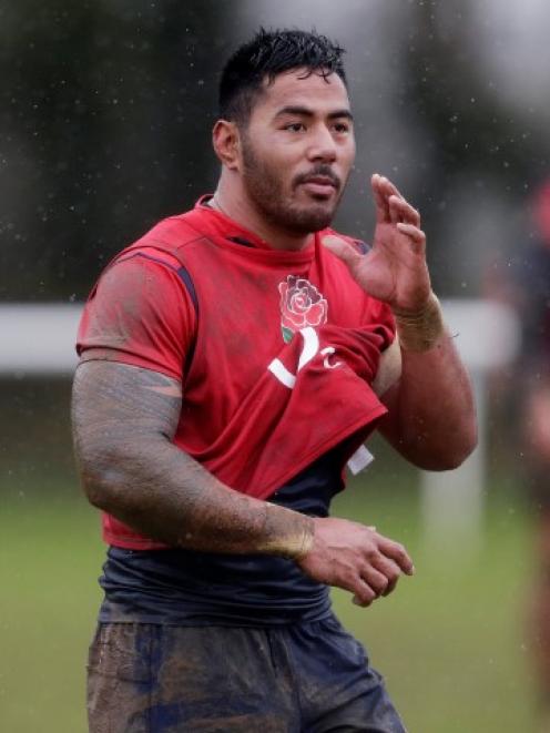 Manu Tuilagi at a recent England training session. Photo Reuters