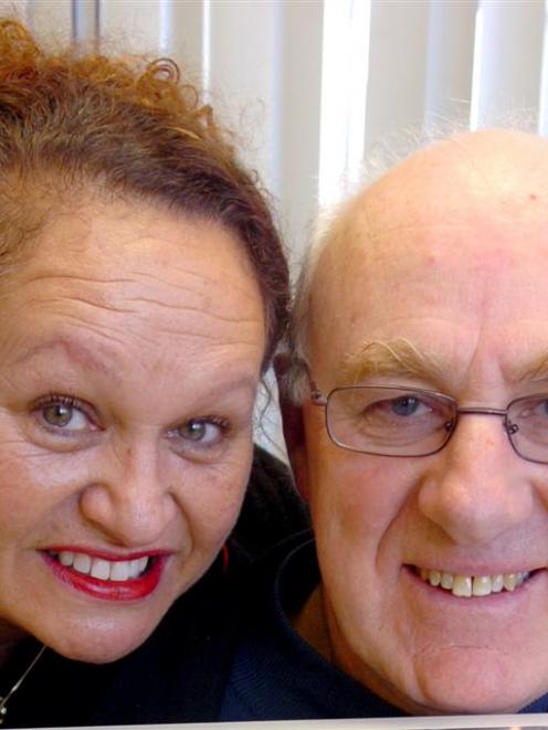 Former University of Otago academics Prof Tania Ka'ai and Prof John Moorfield. Photo by Jane Dawber