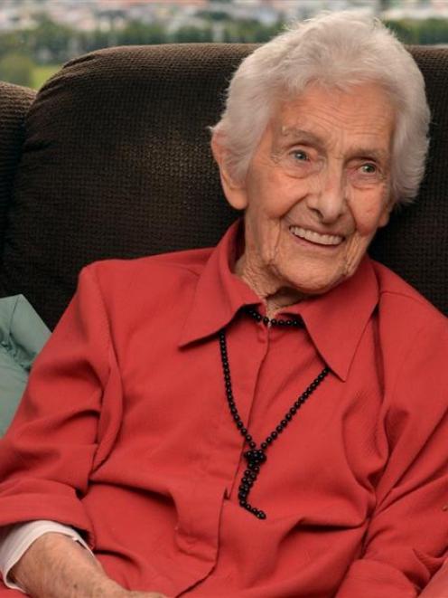Marie Burn, who celebrated her 100th birthday at the Frances Hodgkins Retirement Village on...