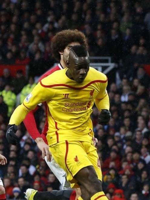 Mario Balotelli in action for Liverpool against Manchester United. Photo Reuters