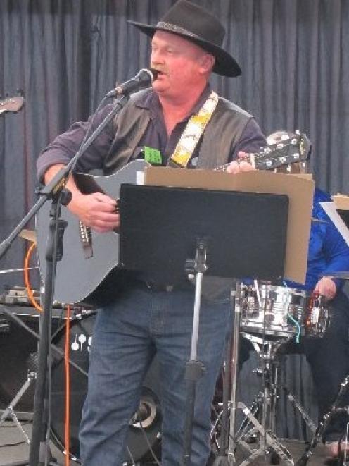 Mark (Paddy) Sugrue plays to applause at the Gold'N'Notes Hoedown at Cromwell Racecourse at the...