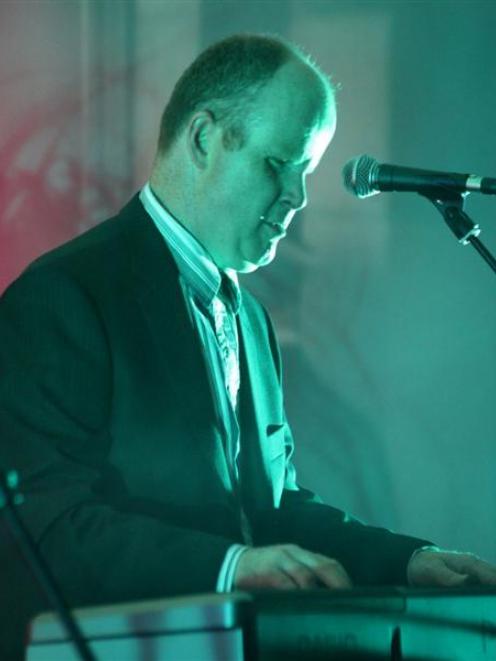 Mark Wilson performs at Saturday night's JazzFest tribute concert. Photo by Emily Adamson.