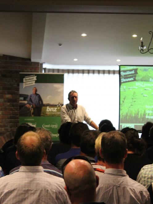 Marlborough farmer Doug Avery speaks to a full house in Gore last week as part of his Resilient...