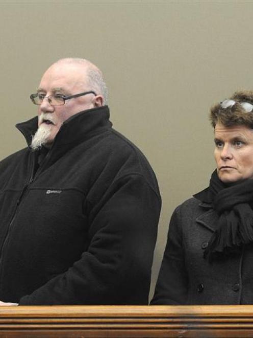 Martin and Ngaire Finnerty in the Dunedin District Court yesterday, when they were convicted of...