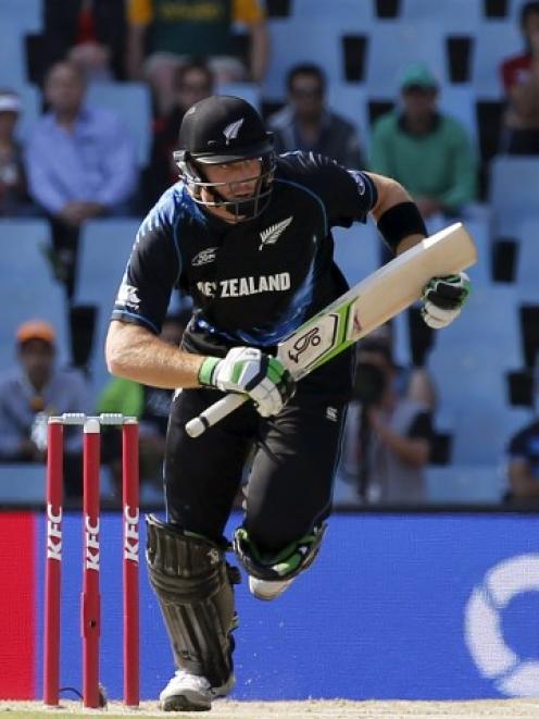 Martin Guptill sets off for a run against South Africa. REUTERS/Siphiwe Sibeko