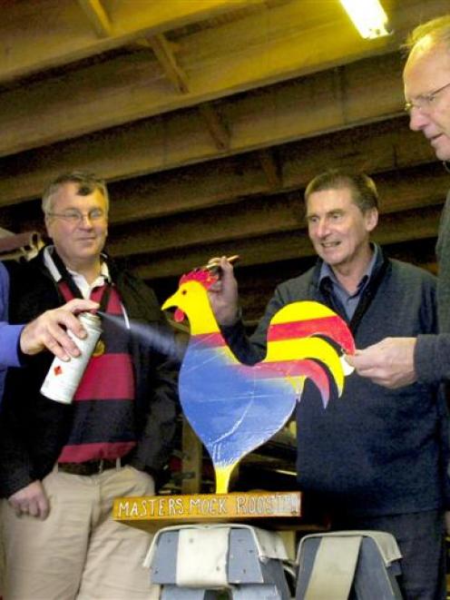 South Island Masters rowing champions, (from left) John Parnell, Rob Hamlin, Russell Garbutt and...