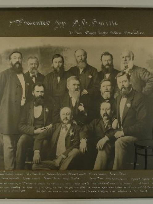 Max Mendershausen (front row left) attends the birthday of Louis Court (middle row second from...