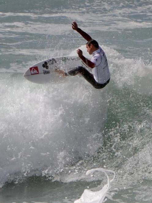 Maz Quinn in action in his New Zealand championship heat at St Clair beach yesterday. Photo by...
