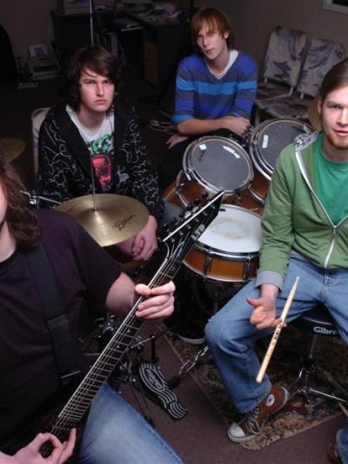 Members of Incarnate 2008, OUSA, Battle of the Bands winner, from left, Mike Mitchell, 20,...