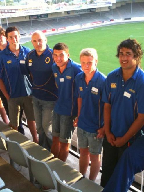 Members of the new Otago apprentice programme are (from left): Josh Dickson, Troy Callander,...