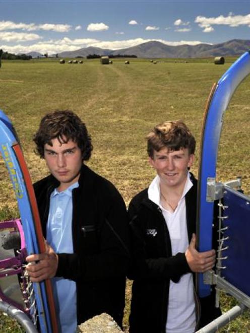 Members of the New Zealand luge team Josh Steele(left) and Andrew Scott, both of Kyeburn, have...