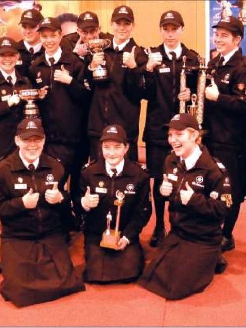 Members of the St John Youth Southern Region team that placed third overall at the recent St John...