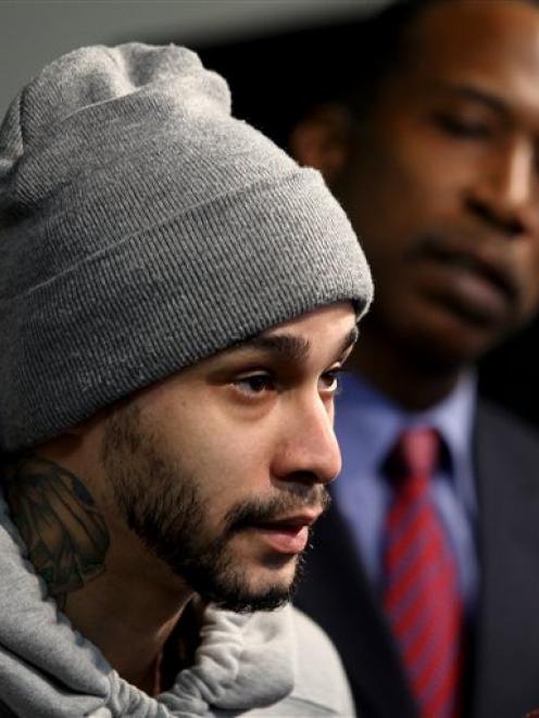 Michael Mineo comments at the National Action Network Headquarters after a York City police...