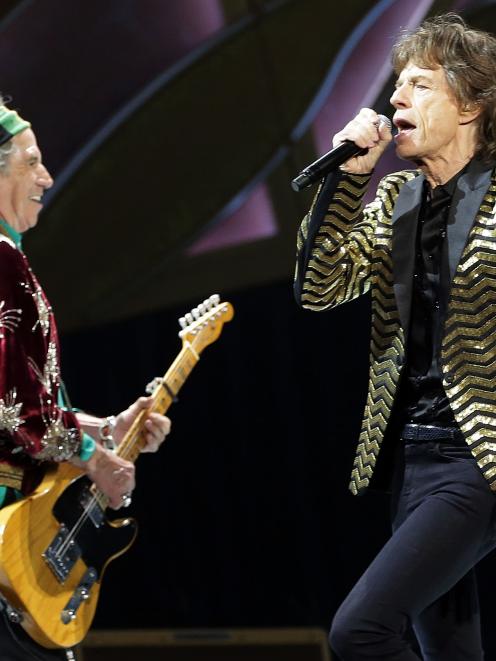 Mick Jagger and Keith Richards of The Rolling Stones perform in Sydney last week. Photo by Getty...