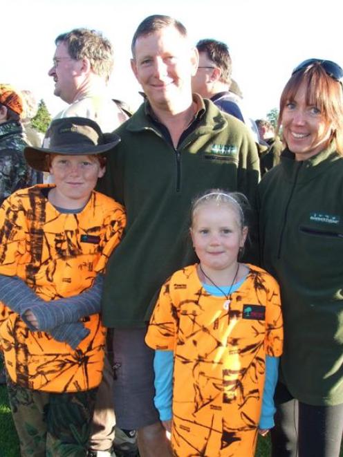 Mike and Kate Evans, of Arrowtown, with their children Nicholas (11) and Mikayla (7), are among...