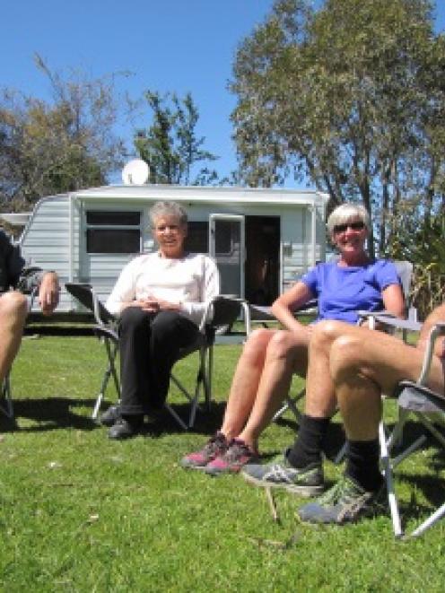 Mike (far left) and Clare Allison (centre left) and Heather and Stu Thorne had the pick of Kidds...