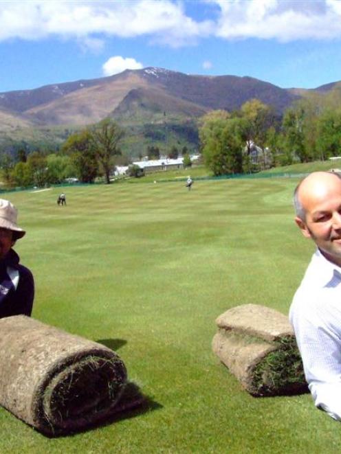 Millbrook Resort assistant superintendent Jim O'Malley (left) and property development manager...