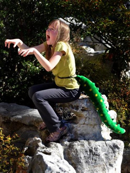 Mira (7) Wallace, of Dunedin, had a tail after visiting the Dunedin Chinese Garden yesterday....