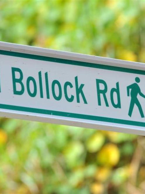 Mistakenly spelt Old Bullock Road, Aro Valley, in Wellington. Photo by Ross Setford/NZPA.