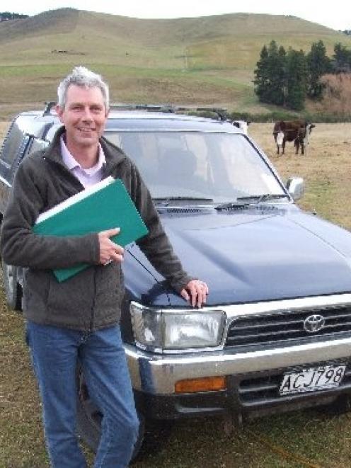 Mobile accountant John van Smirren at home on his Tokarahi property. Photo by Sally Rae.