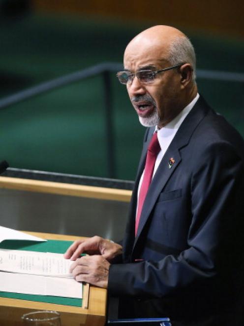Mohamed al-Magariaf addresses the UN General Assembly in New York in September last year. (Photo...