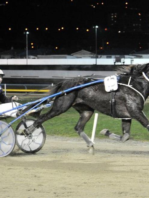 Monnay completes an outstanding run to win the c1 and faster discretionary handicap trot off the...