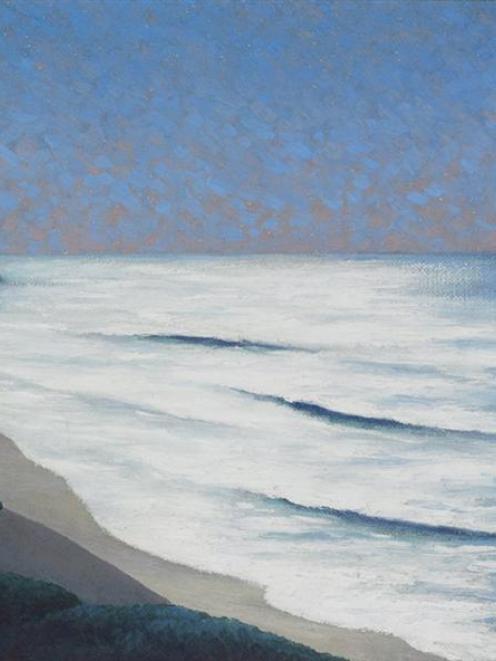 Moonlit seascape, 1930, by W. H. Allen