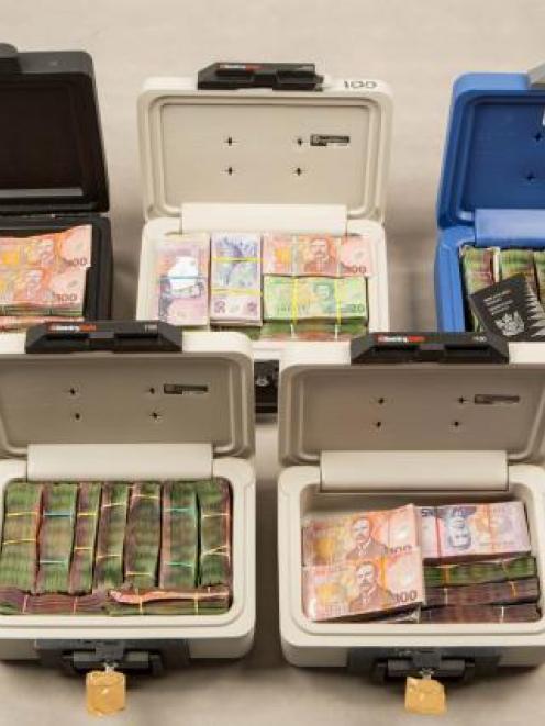 More than $2 million in cash was seized. Photo NZ Police