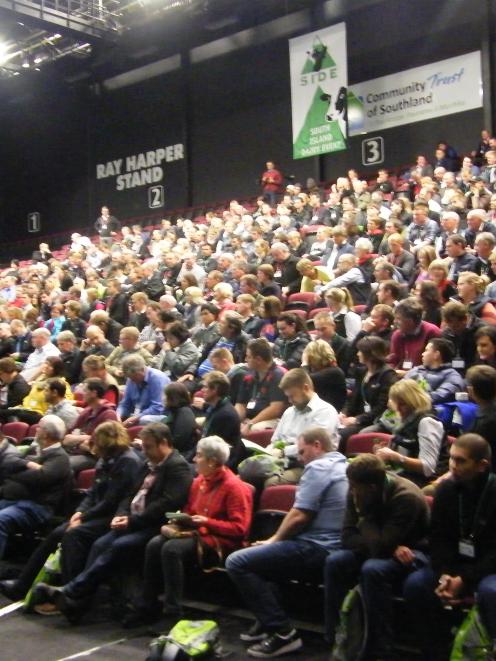 More than 500 dairy farmers and industry representatives are all ears as they are addressed at...