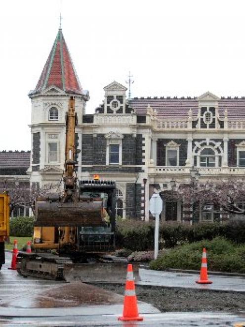 More work: The intersection of Anzac Ave and Castle St is being given another temporary makeover...