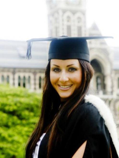 Morton in her other roles, as student and part-time model. Photos supplied.