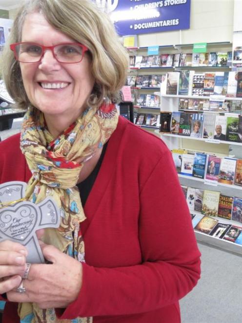 Mosgiel Christian Bookstore manager Lynne Mellon in the not-for-profit shop. Photo by Jonathan...