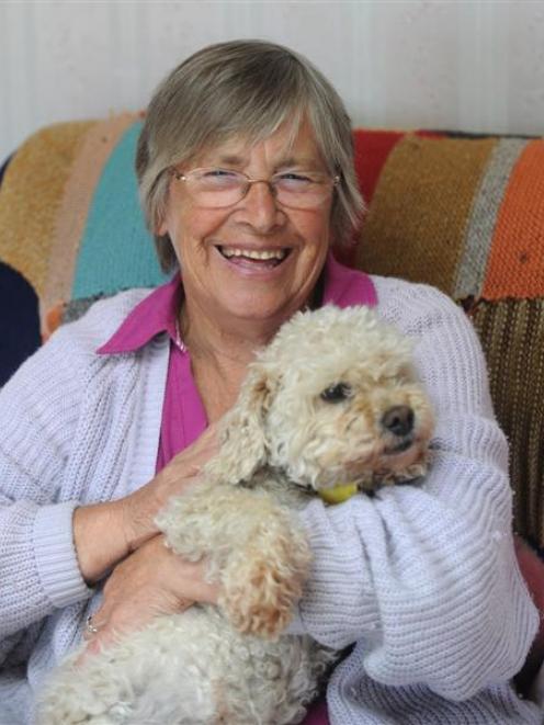 Mosgiel resident Margaret O'Donnell with her dog Beau. Photo by Craig Baxter.