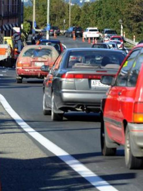 Motorists on State Highway 88 face long waits at Ravensbourne as New Zealand Transport Agency...
