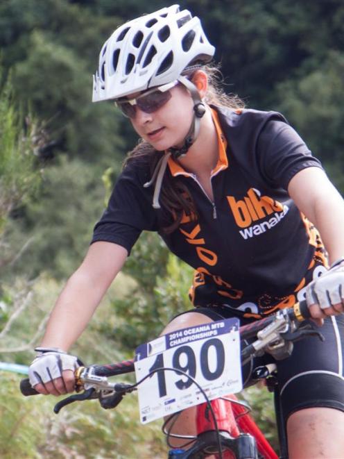 Mount Aspiring College pupil Phoebe Young has had success in both triathlon and mountain biking...