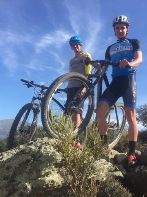Mountain bikers Melissa Newell (left) and Paul Wright are 
...